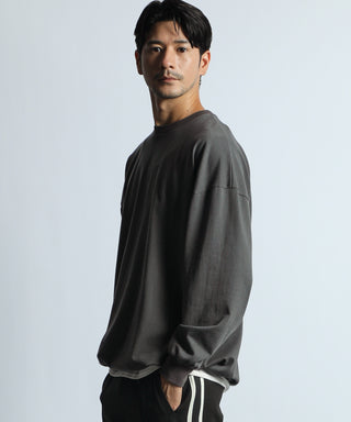 2重編み 裾ドローコード付き ロンT