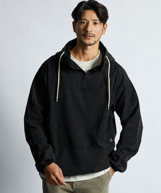 サルファ染め オックスフォード シャツパーカー フードシャツ シャツアウター