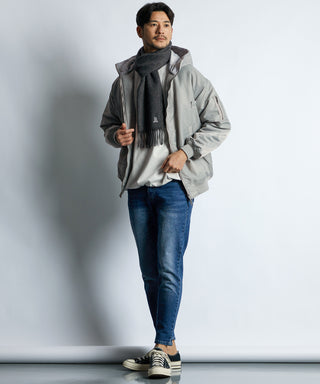 ワンポイントロゴ カシミヤマフラー