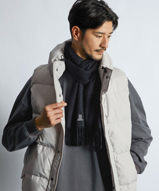 ワンポイントロゴ カシミヤマフラー