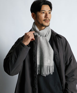 ワンポイントロゴ カシミヤマフラー