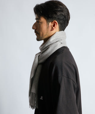 ワンポイントロゴ カシミヤマフラー