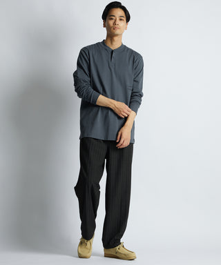 シルキータッチ ヘンリーネック ロンT