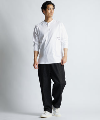 シルキータッチ ヘンリーネック ロンT
