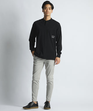 シルキータッチ ヘンリーネック ロンT