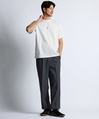 シルキータッチ ロールアップスリーブ クルーネック Tシャツ