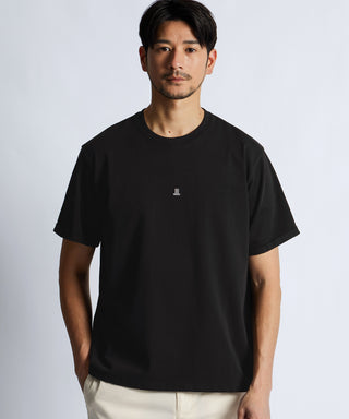 シルキータッチ ロールアップスリーブ クルーネック Tシャツ