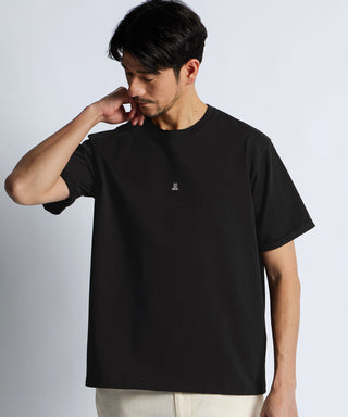 シルキータッチ ロールアップスリーブ クルーネック Tシャツ