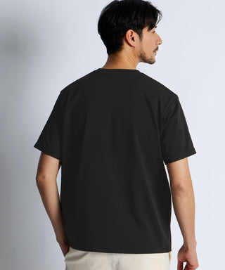 シルキータッチ ロールアップスリーブ クルーネック Tシャツ