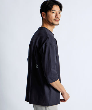 8オンス 7分袖 ヘンリーネックTシャツ