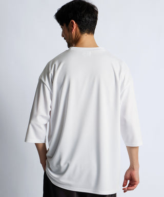 吸水速乾 メッシュ 7分袖Tシャツ