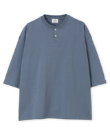 8オンス 7分袖 ヘンリーネックTシャツ