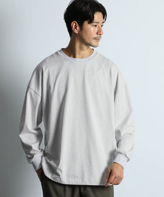 2重編み 裾ドローコード付き ロンT