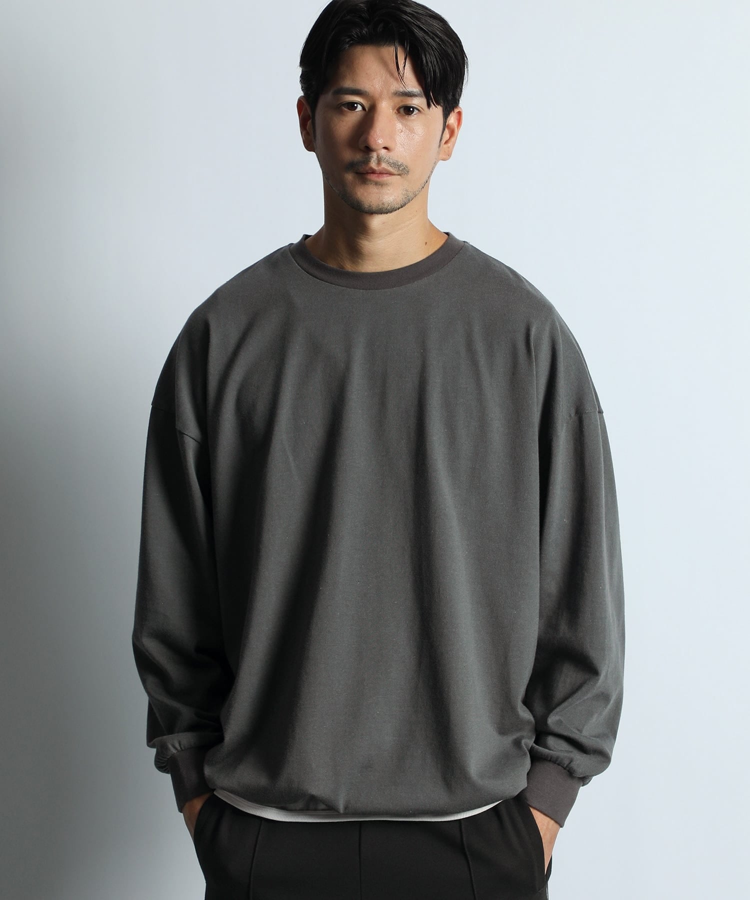 2重編み 裾ドローコード付き ロンT – LANVIN en Bleu MENS ONLINE SHOP