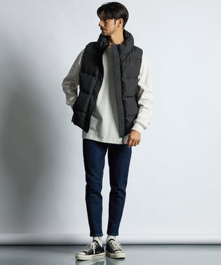 ボリュームネック シンプル ダウンベスト