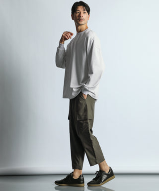 2重編み 裾ドローコード付き ロンT