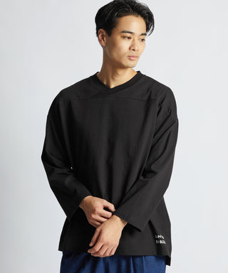 8オンス ヘビーウェイト 8分袖  フットボールTシャツ