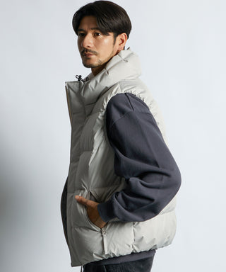 ボリュームネック シンプル ダウンベスト