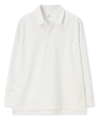 製品染め バックサテン スキッパーシャツ