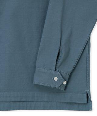 製品染め バックサテン スキッパーシャツ